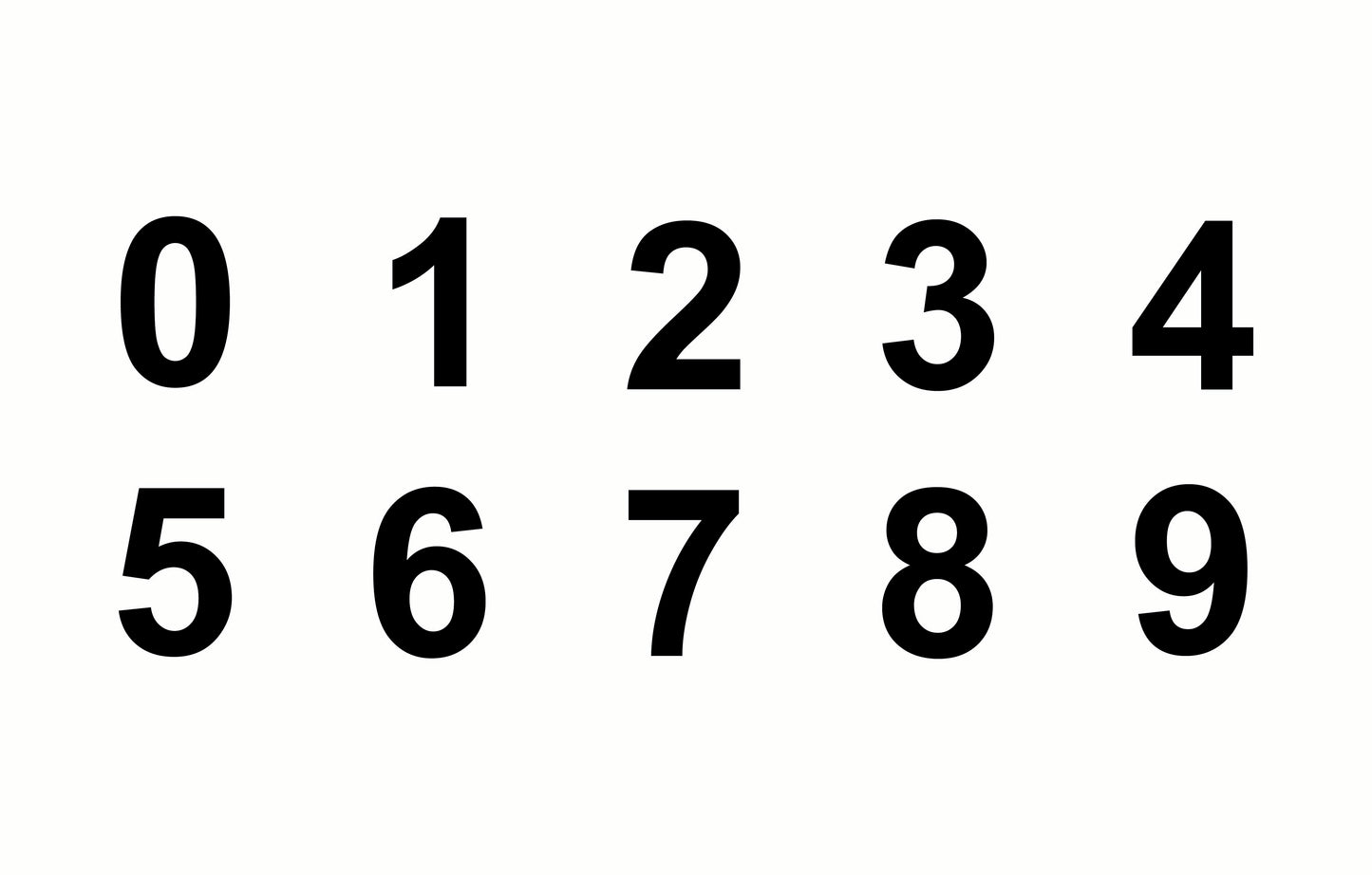 Autocollants des numéros de 0 à 9, disponibles en lot pour chaque numéro individuel.
