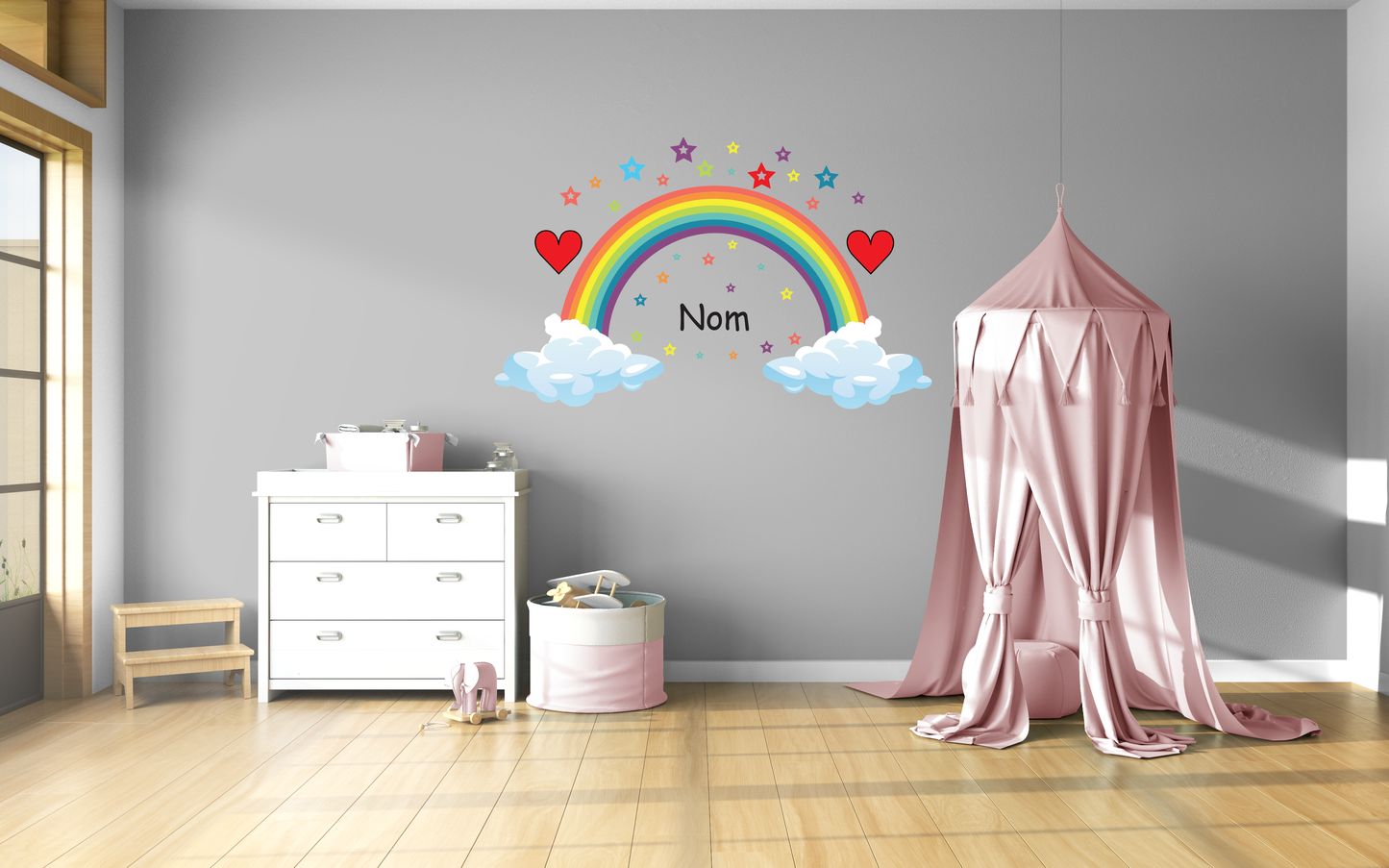 AUTOCOLLANT MURAL ARC-EN-CIEL - ART-TEK CONCEPT INC.