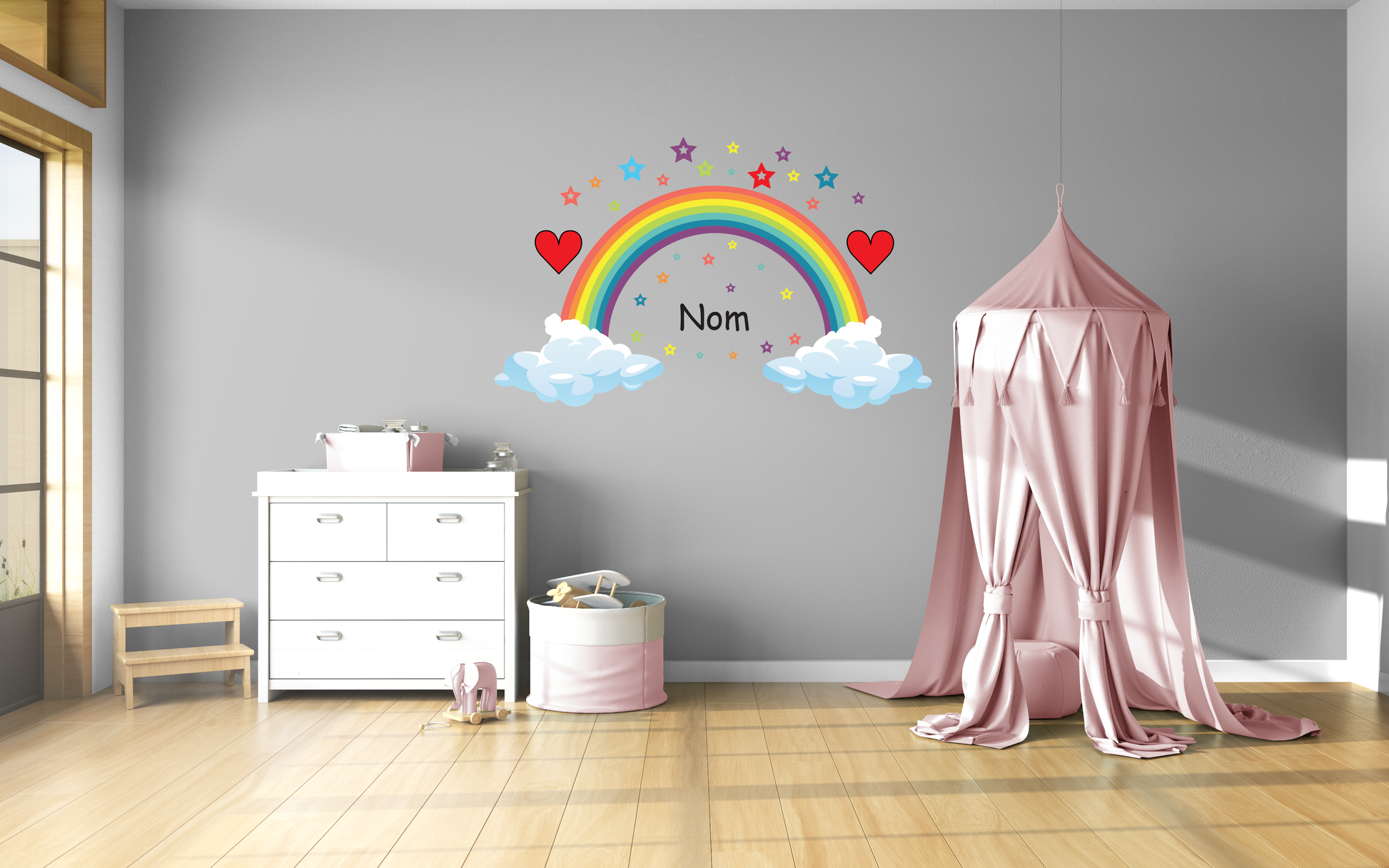 AUTOCOLLANT MURAL ARC-EN-CIEL - ART-TEK CONCEPT INC.