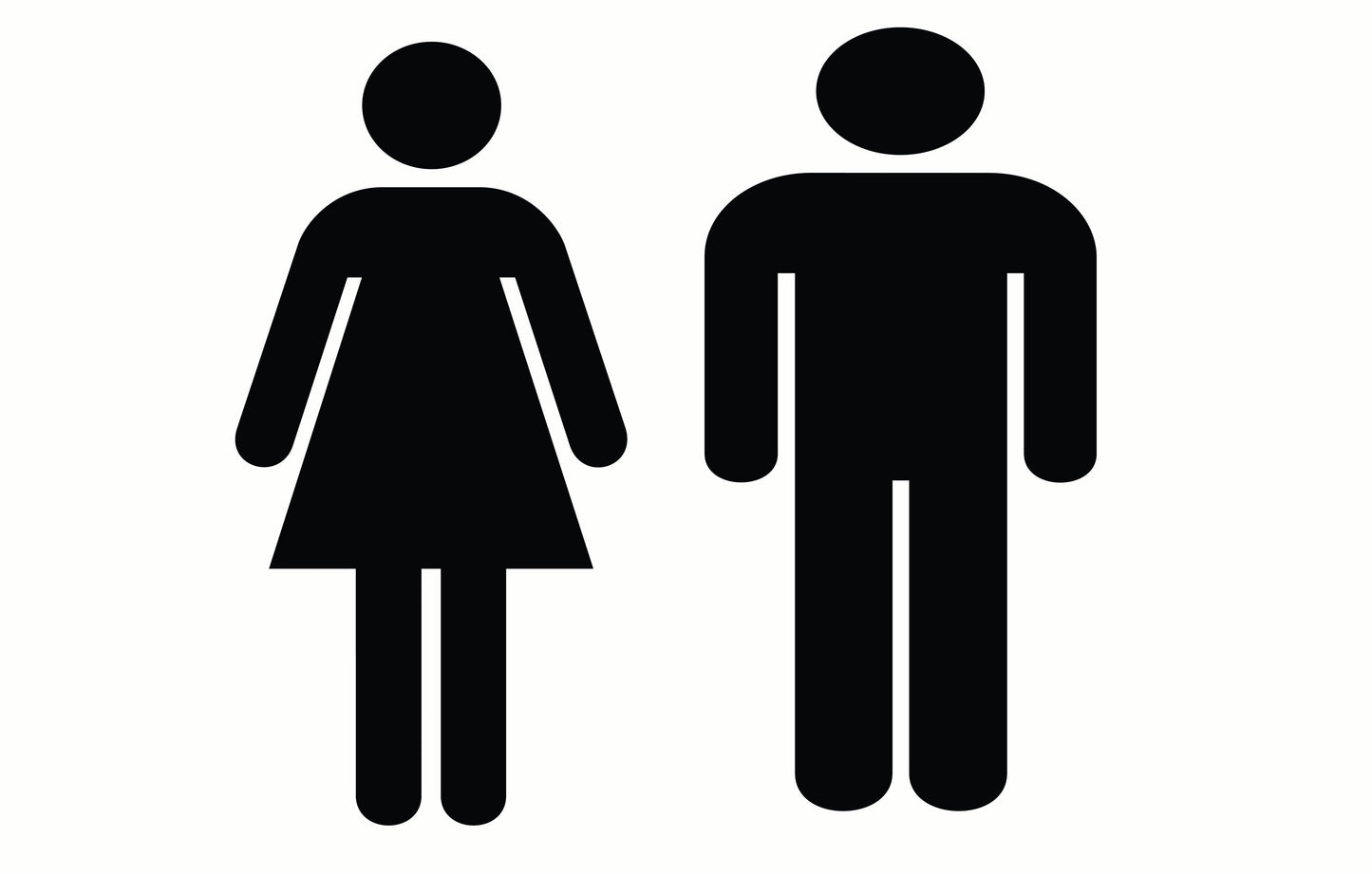 Icon logo homme/femme pour toilettes.